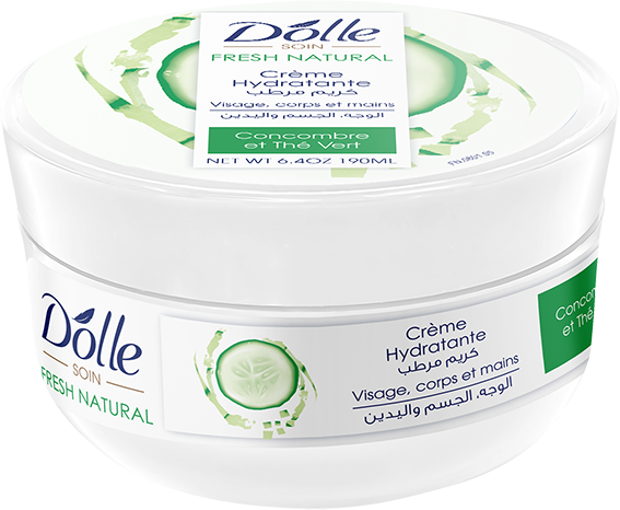 Crème Hydratante Dolle Fresh Natural (Concombre & Thé Vert)-190ML
